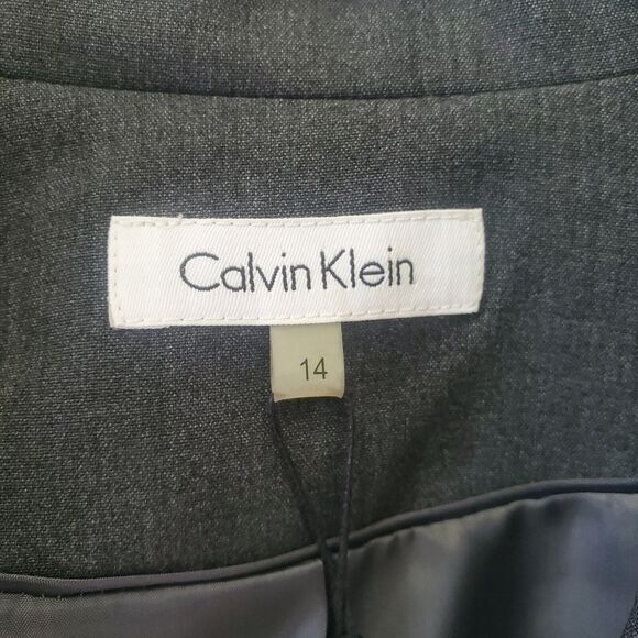 Calvin Klein Modern Essentials Women's Light Grey Blazer Size 14 NWT Suit Coat - Picture 3 of 6